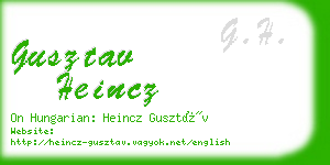 gusztav heincz business card